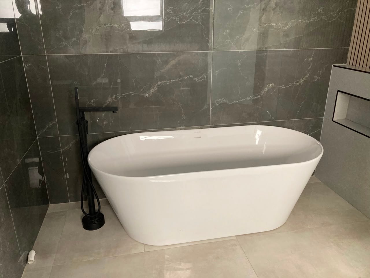 New bathroom plumbing installation